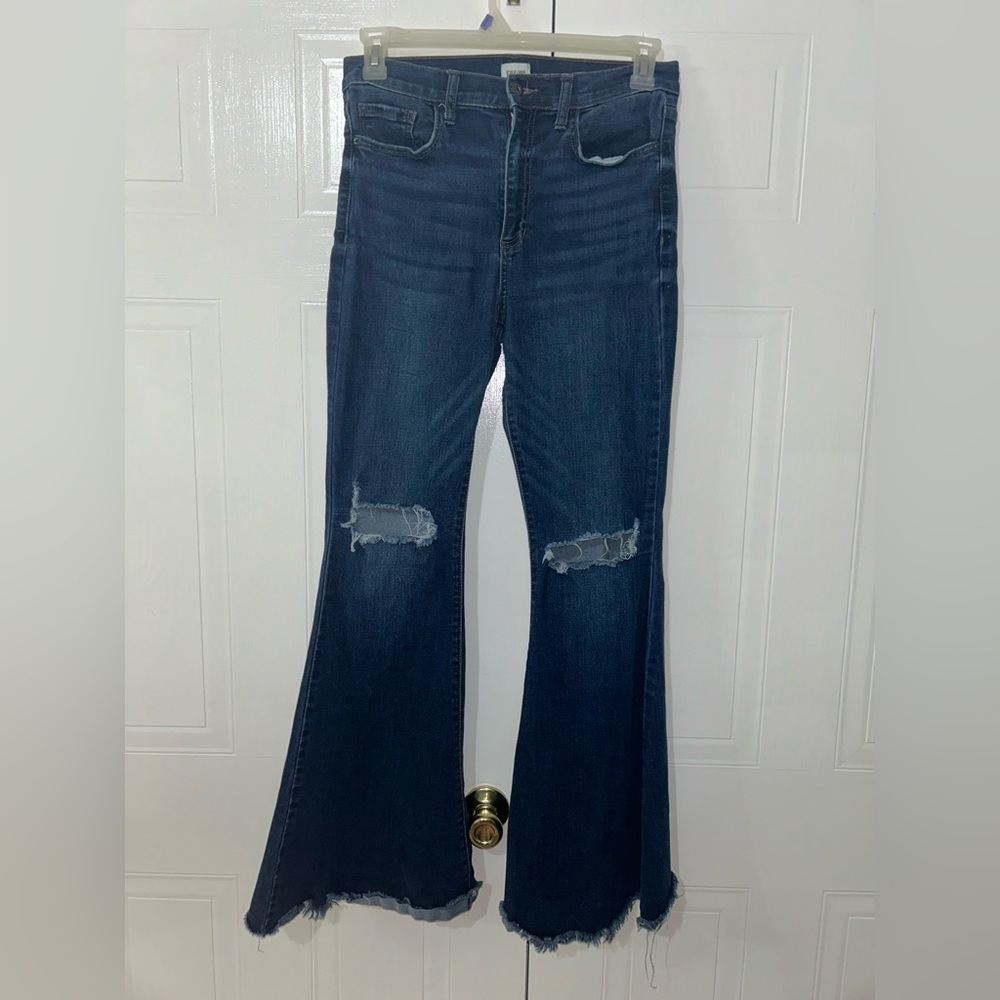 Ripped Flare Jeans